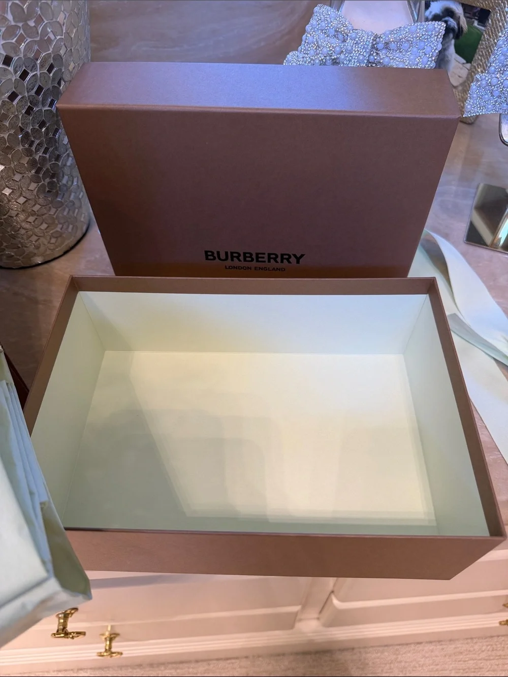 Burberry Gift Box Set of 3 Boxes & Burberry Envelope.